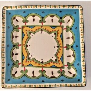 Set of 2 Handcrafted Home Accents Sofia Square Salad Plates 9100597